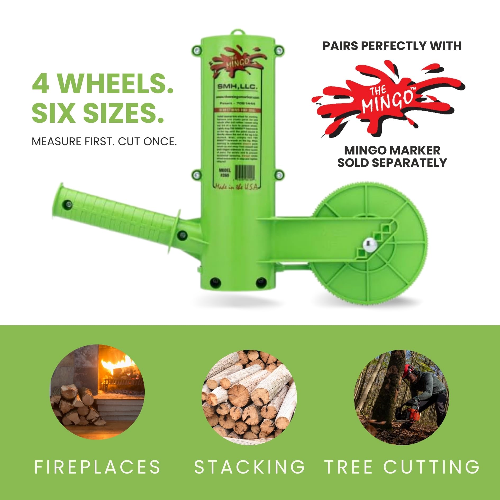 The Mingo Marker 14-inch wheel for quick, accurate log sizing in fieldwork