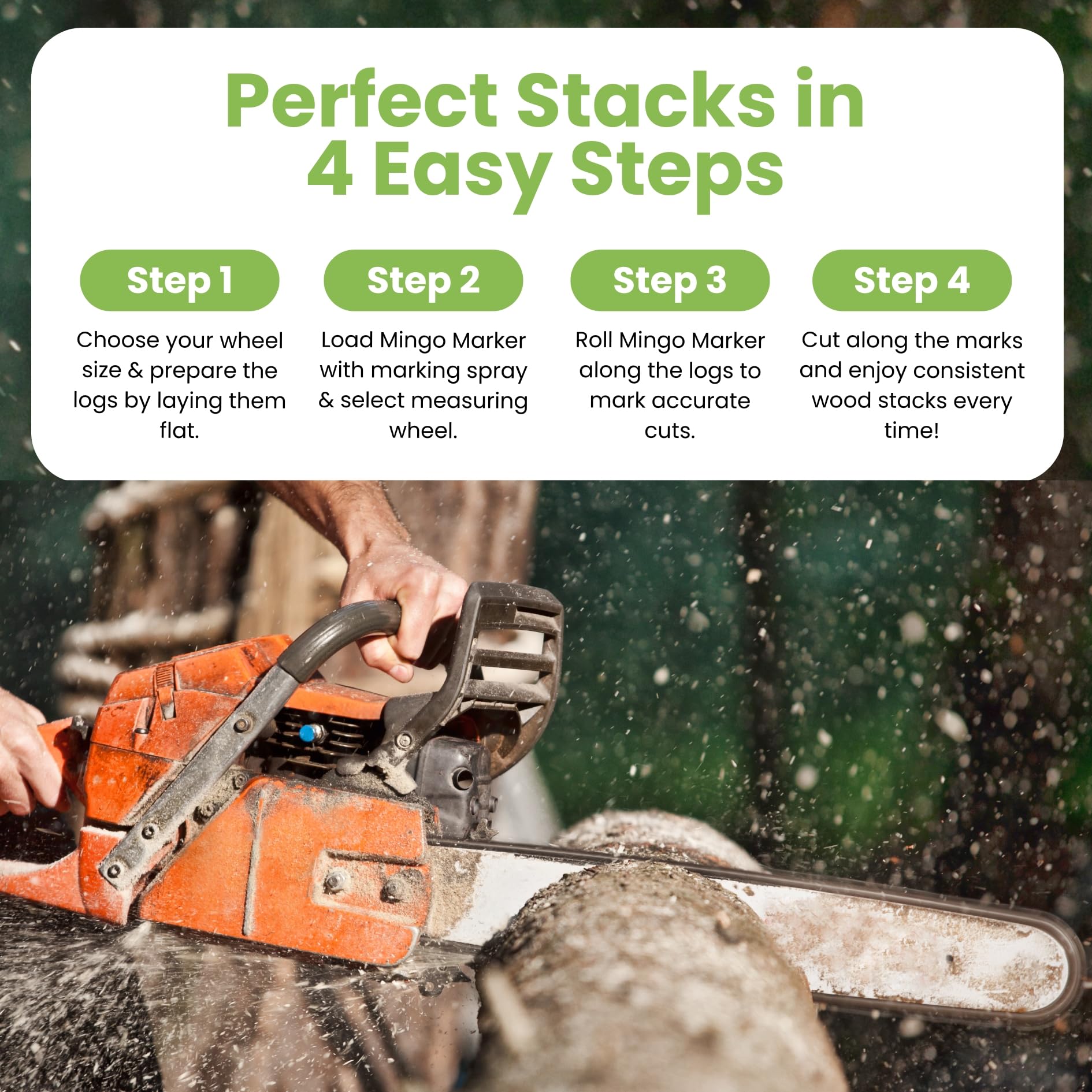 The Mingo Marker 16-inch wheel extending measurement coverage for mid-size logs