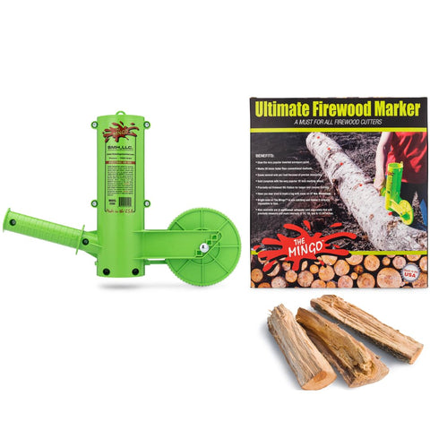 The Mingo Ultimate Firewood Marker with a 16-inch wheel for precise log lengths.