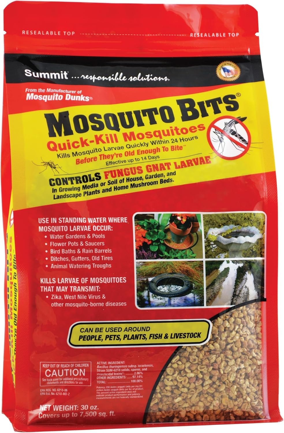 The Mosquito Company Mosquito Summit Dunks pack shot targets larvae in standing water