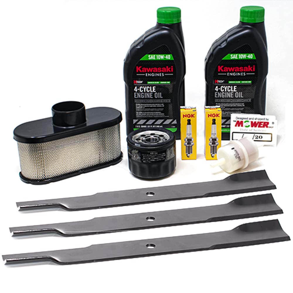 The Mower Shop tune-up kit for 60in Raptor SD, ready for seasonal maintenance.