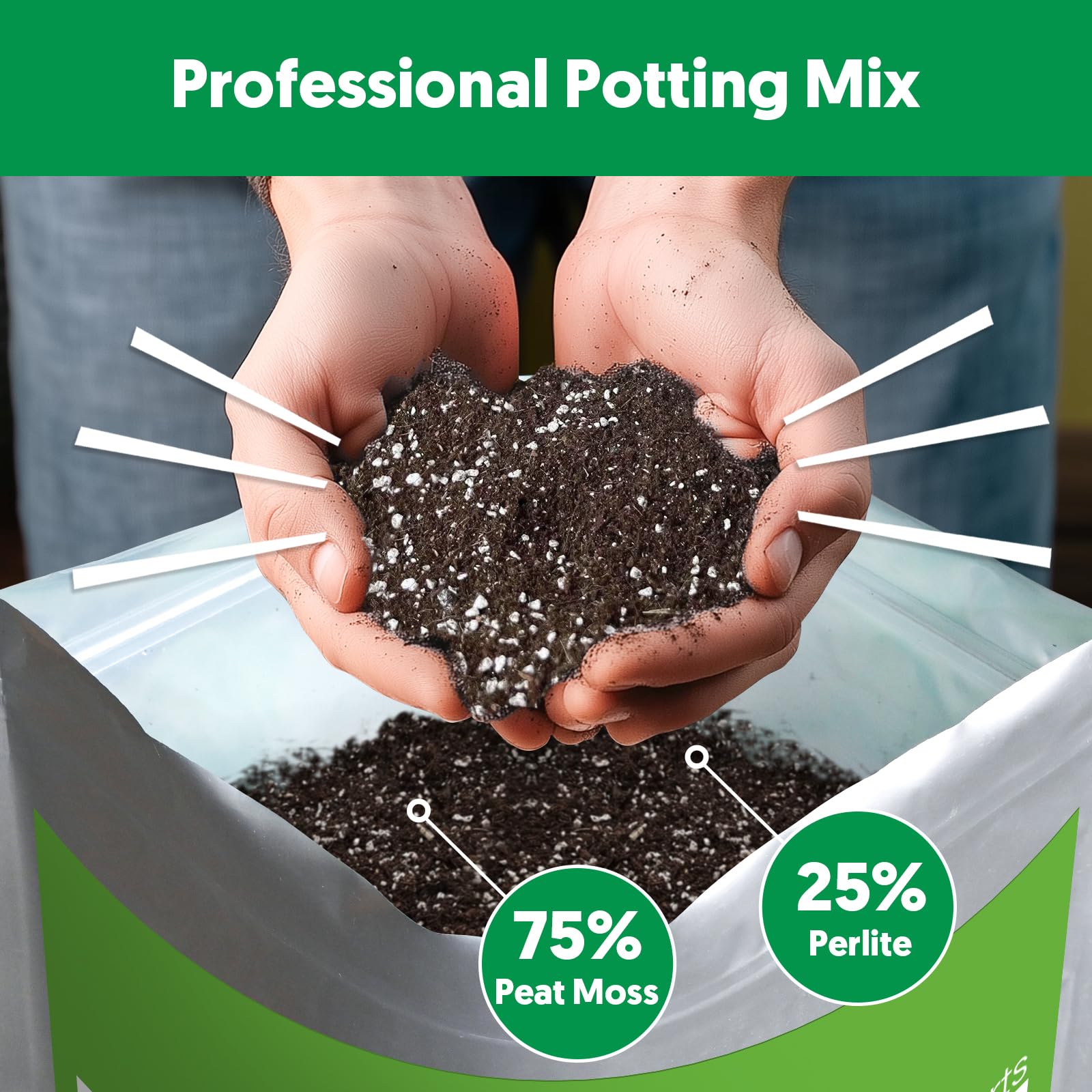 The Next Gardener succulent potting soil mix promotes strong roots and vigorous growth.