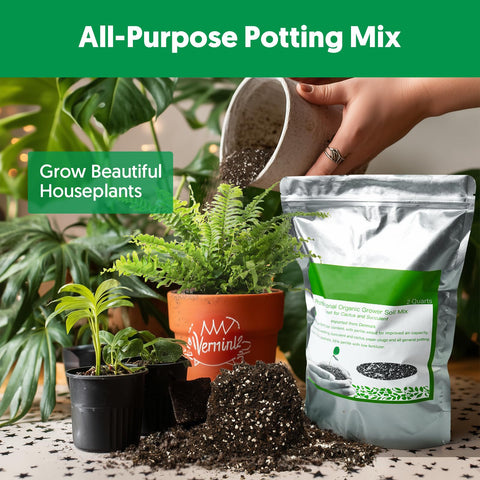 The Next Gardener succulent potting soil mix resealable bag keeps soil fresh between uses.