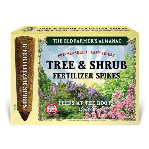 The Old Farmer's Almanac TruSpikes fertilize soil for deep root nutrition.