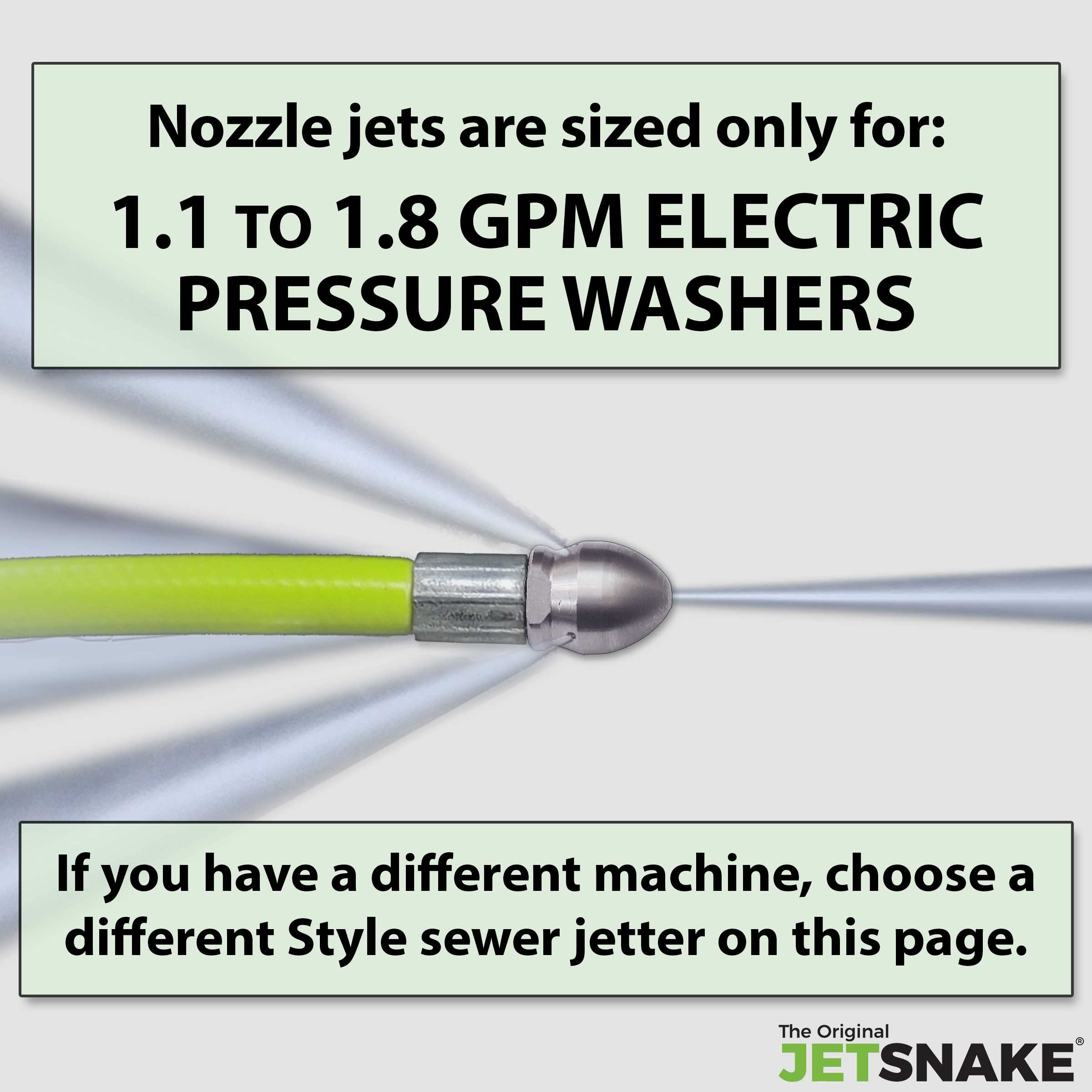 The Original JetSnake M22 adapter fits most electric or gas washers