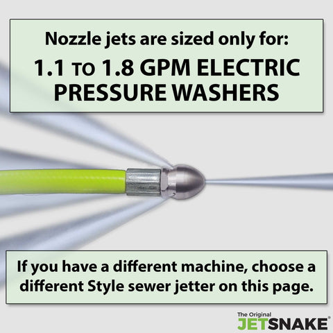 The Original JetSnake M22 adapter fits most electric or gas washers