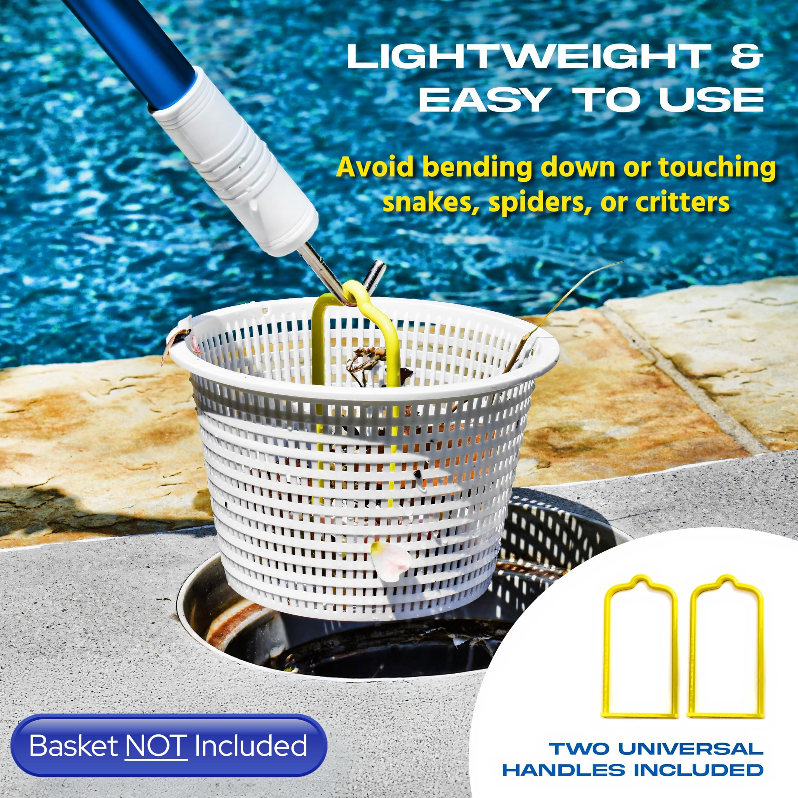 The Skimmie Dip water sampling attachment in use during cleaning.