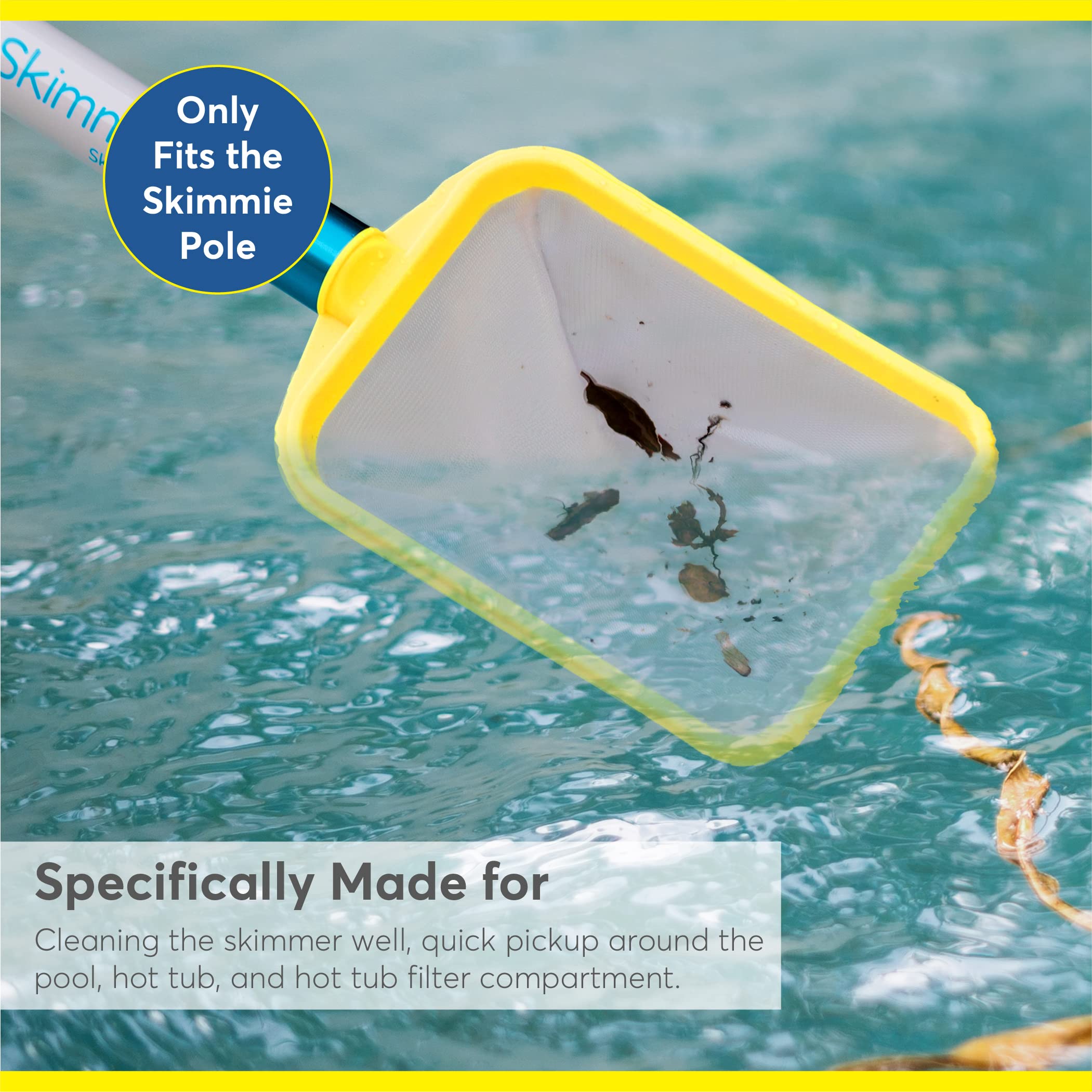 The Skimmie replacement net is heat resistant for durable pool maintenance.