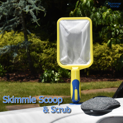 The Skimmie Scoop fits inside the filter compartment for debris removal