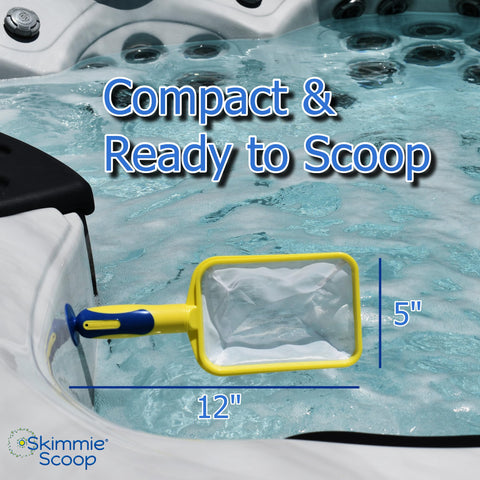 Bright yellow The Skimmie Scoop body for easy visibility during maintenance