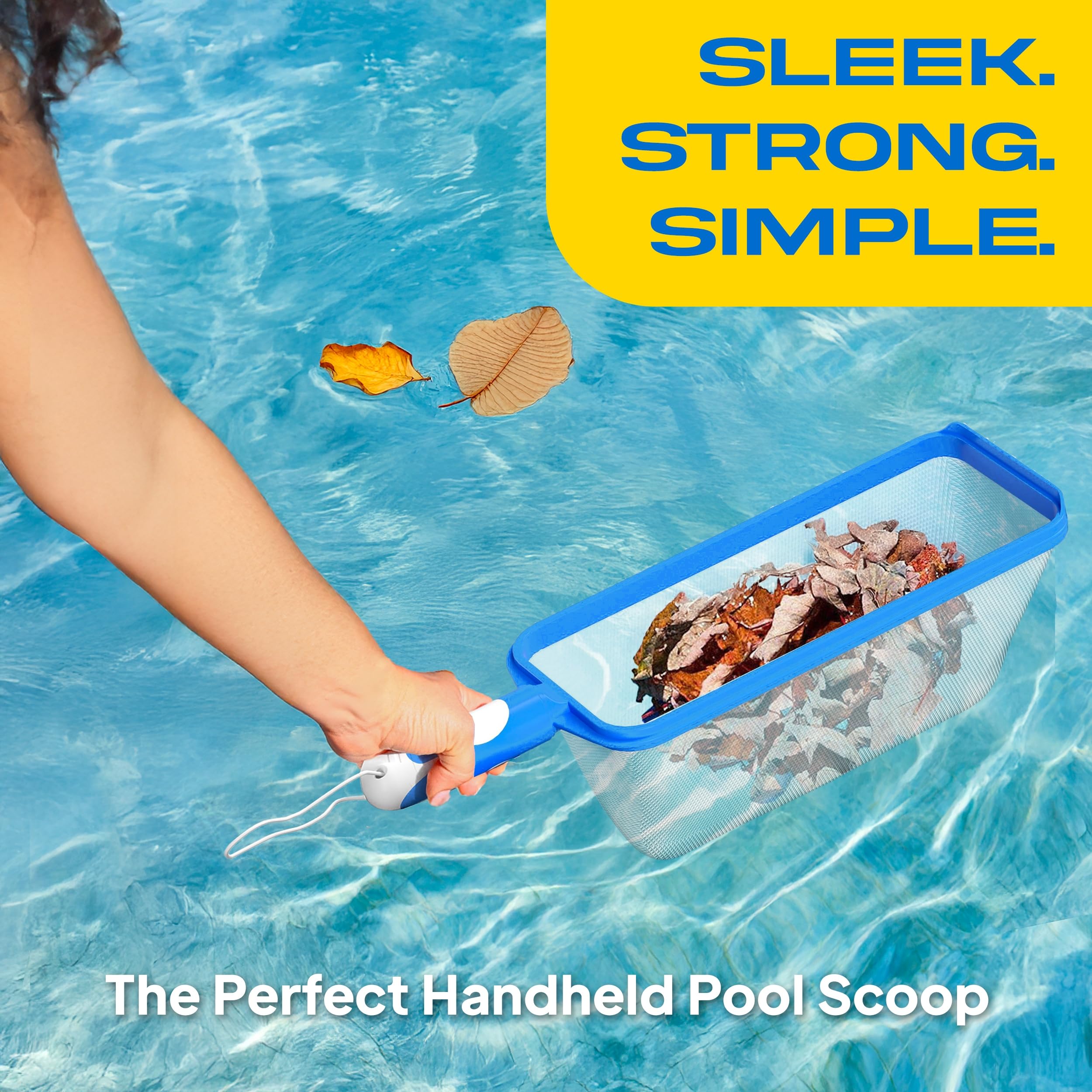 The Skimmie Swim-N-Scoop ergonomic grip for better control