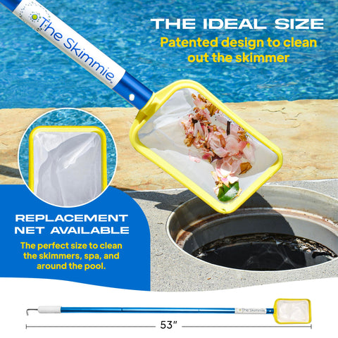 The Skimmie with two basket handles for convenient debris handling.