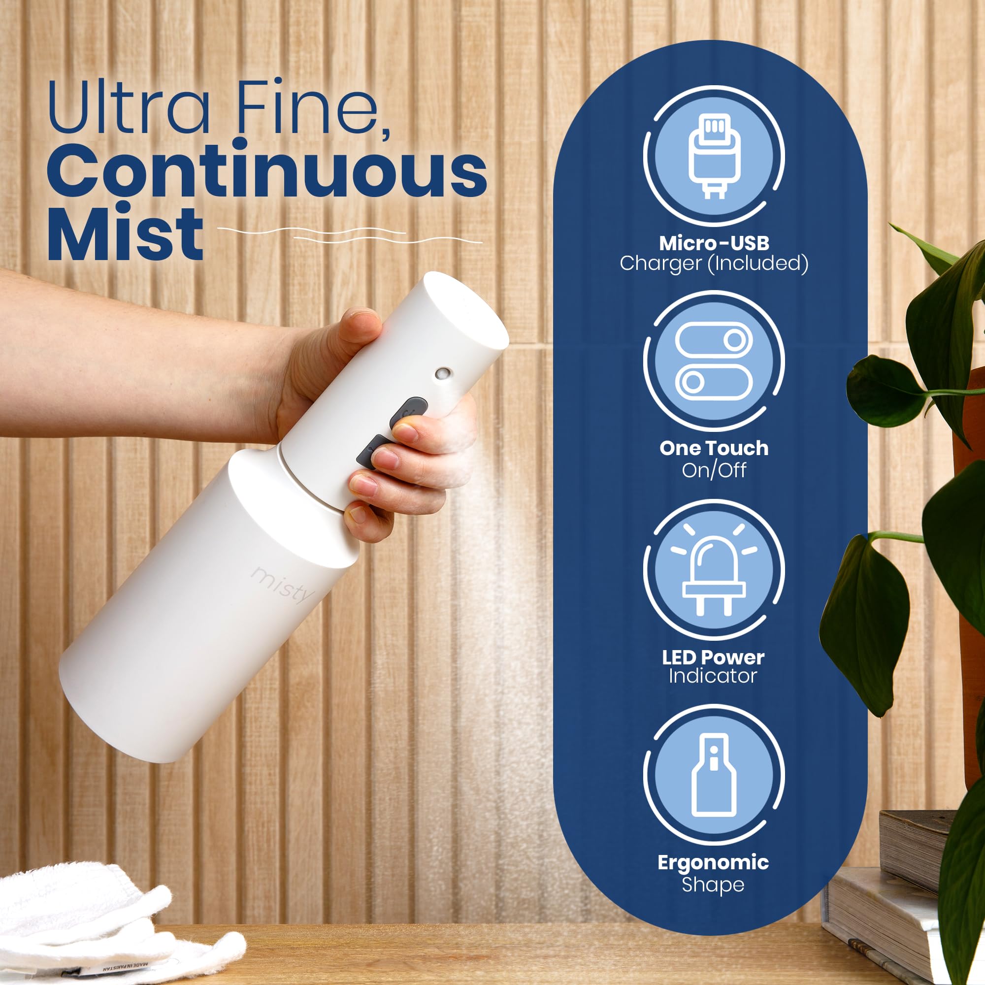 The Watering Vine electric sprayer with rechargeable battery for cordless use.