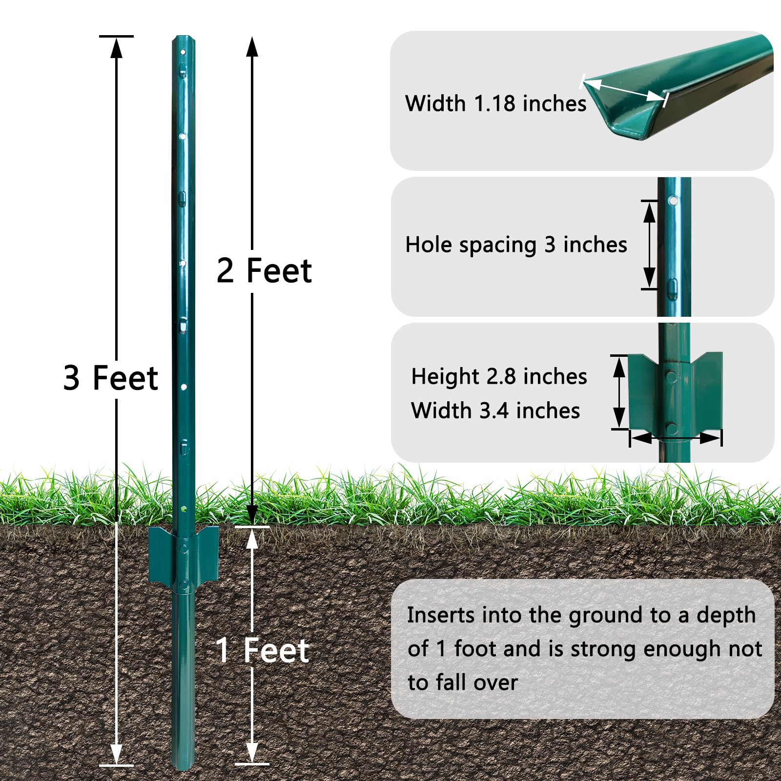 Thealyn drive-in post demonstrates easy no-dig installation for faster setup.