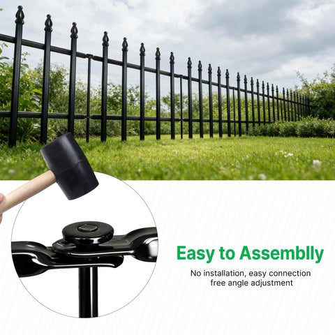 Thealyn flower-bed border fence adds modern charm and practical separation for beds.