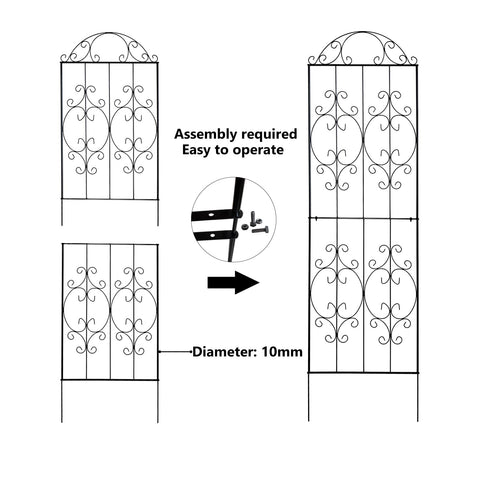 Thealyn Garden Trellis features 10mm wire for strong plant support