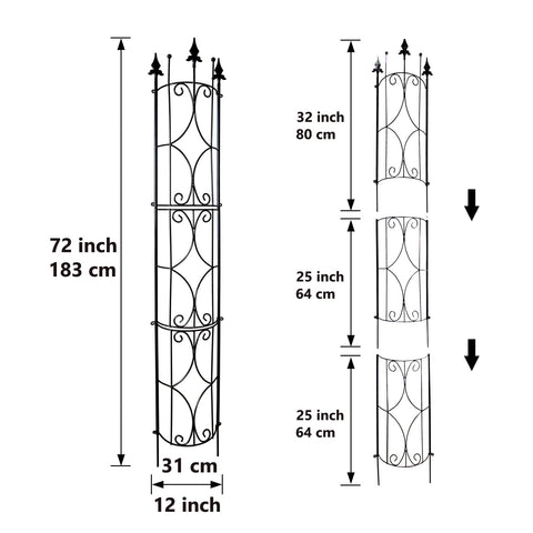Thealyn Garden Trellis circle-frame connection enables flexible shapes for customization.