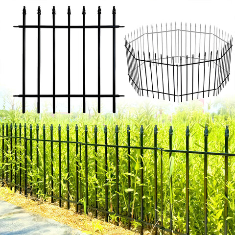 Thealyn border fence along a flower bed defines space with style