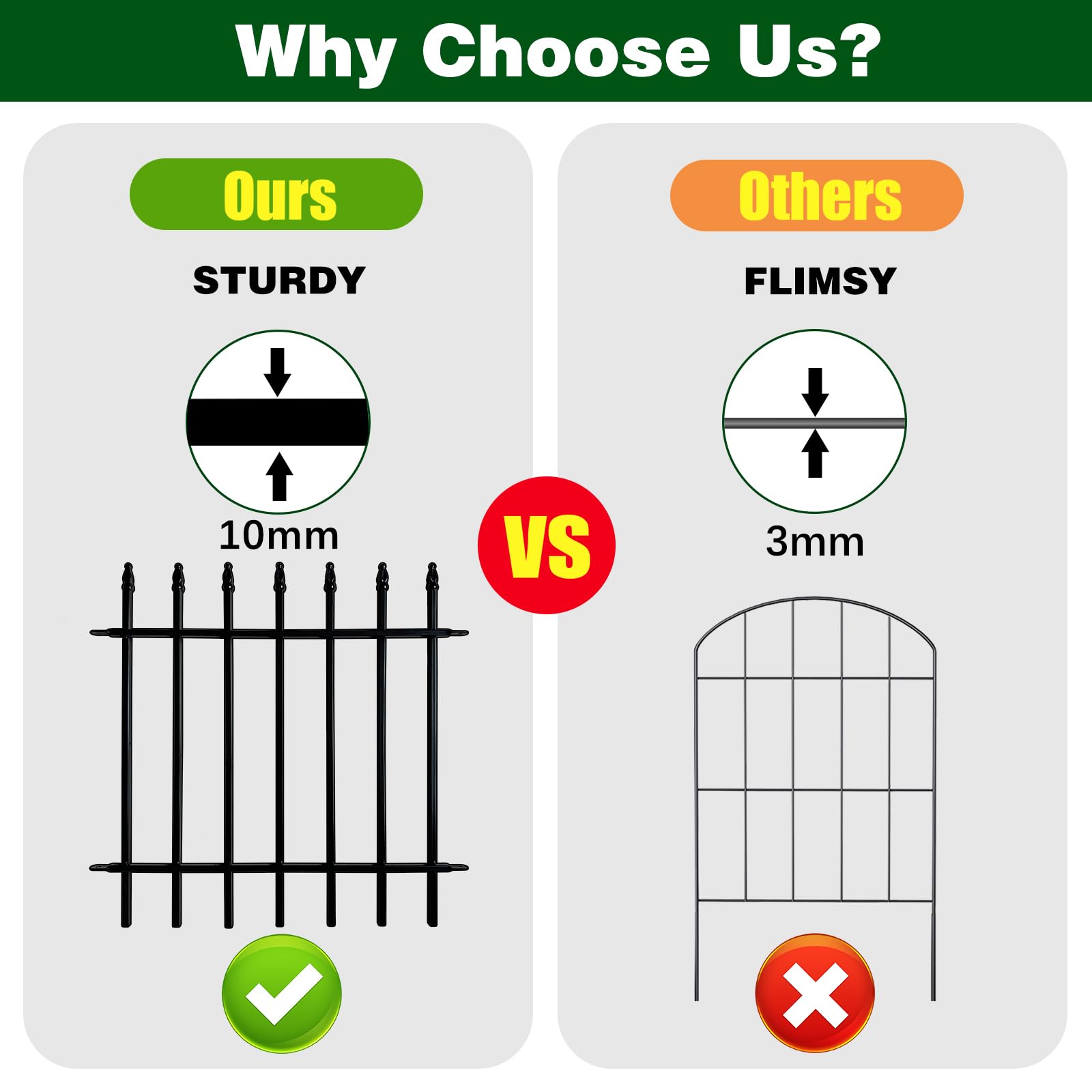 Thealyn vegetable border fence keeps beds organized and pest-aware