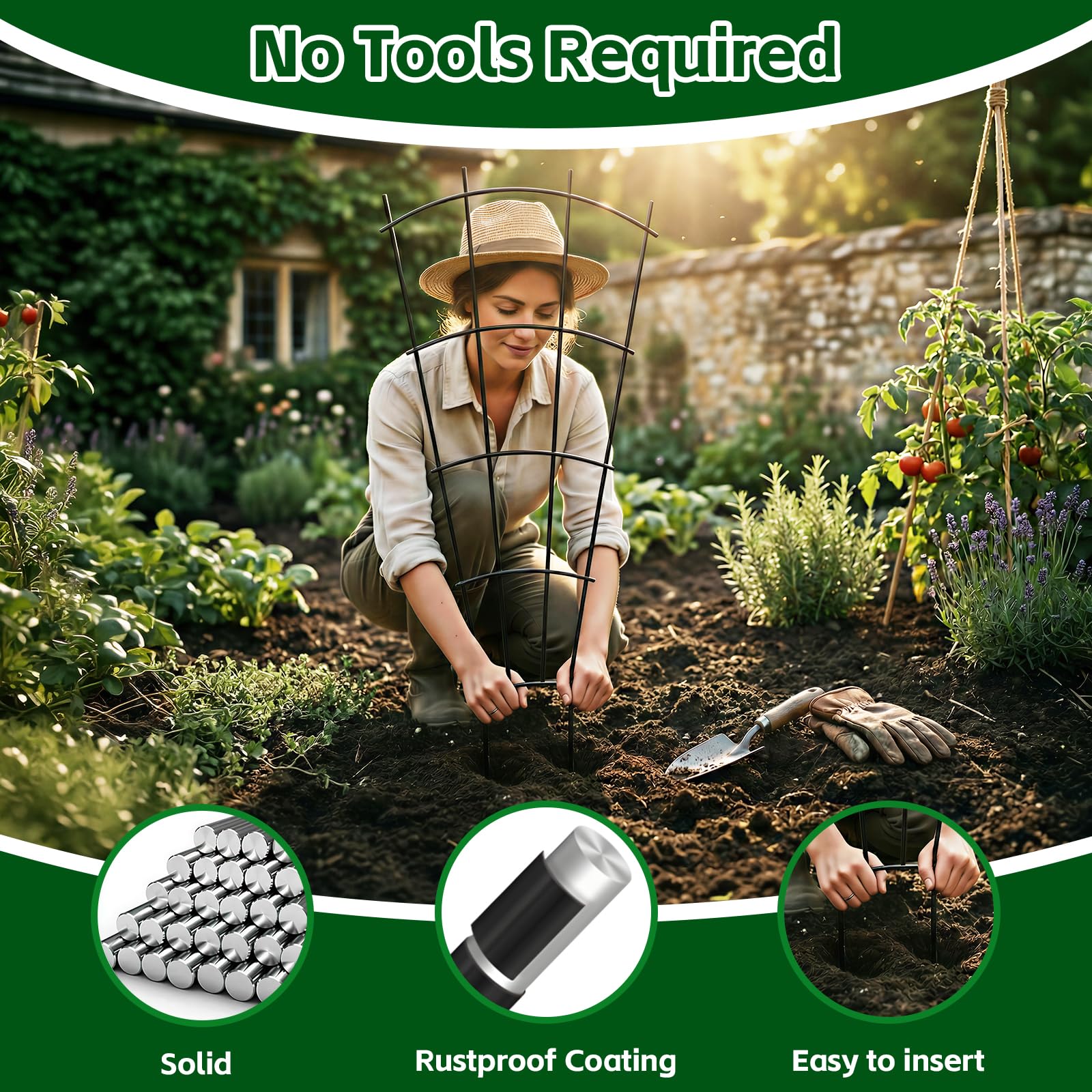 Thealyn rustproof metal trellis offers durable outdoor support for vines