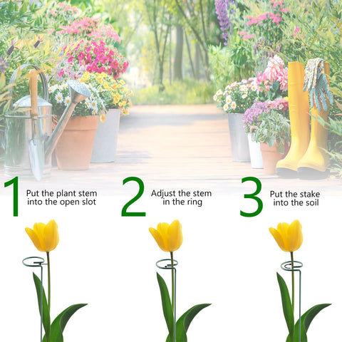 Thealyn wind and rain protection hoop supports blooming plants