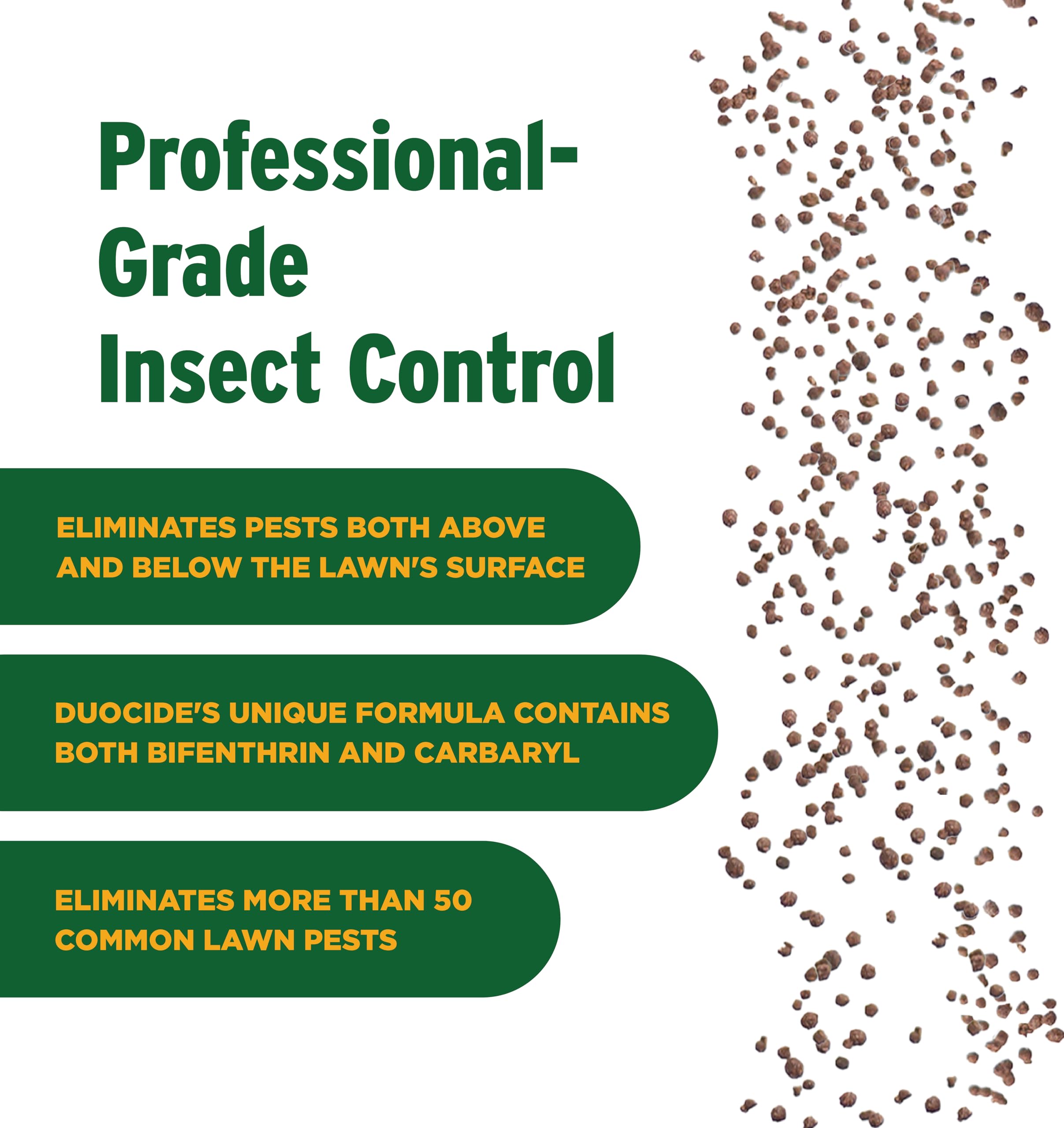 The Andersons DuoCide soil penetration dispersal reaching pests beneath the lawn surface