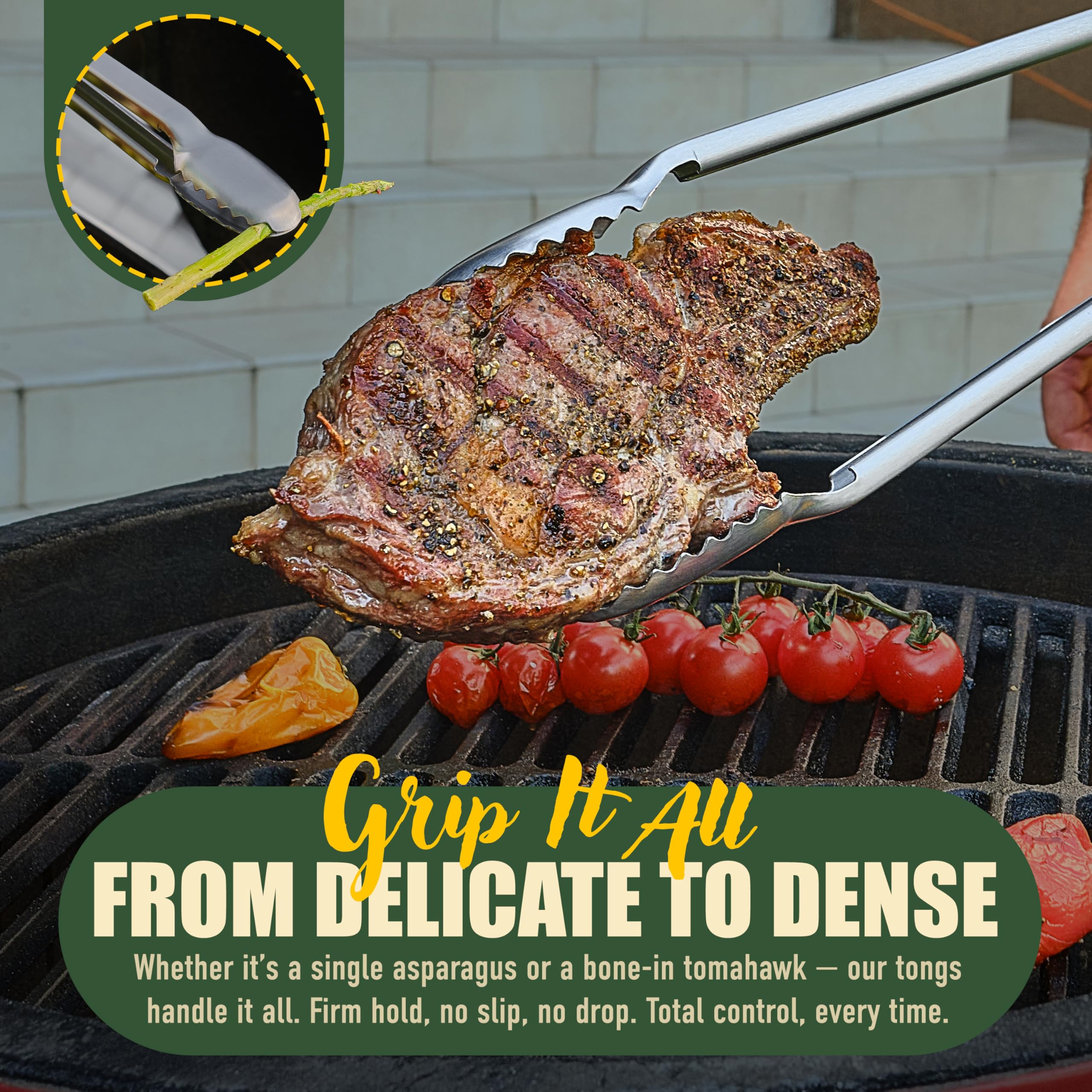 TheDOM 24inch tongs locking mechanism keeps storage tidy.