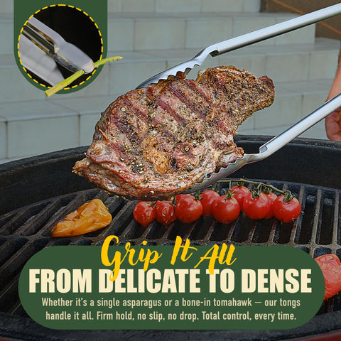 TheDOM 24inch tongs locking mechanism keeps storage tidy.