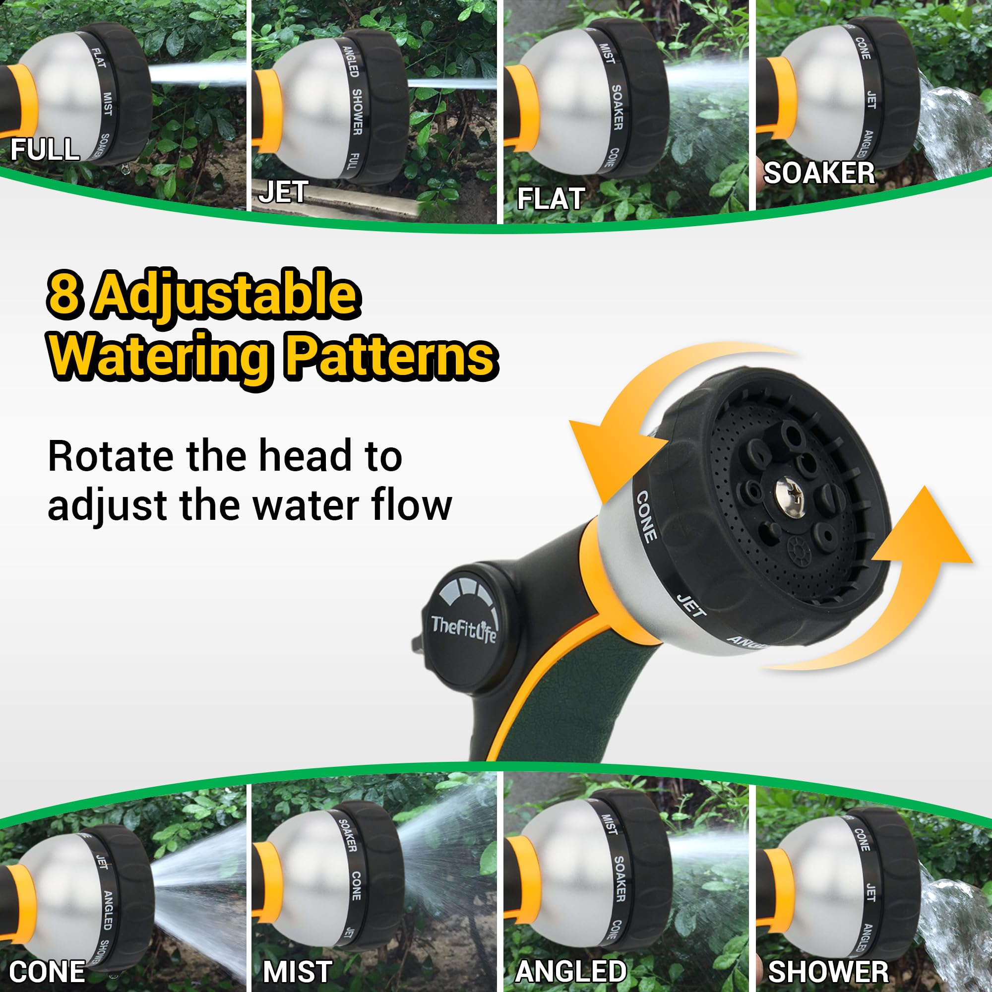 TheFitLife hose is easy to maneuver around shrubs and furniture.