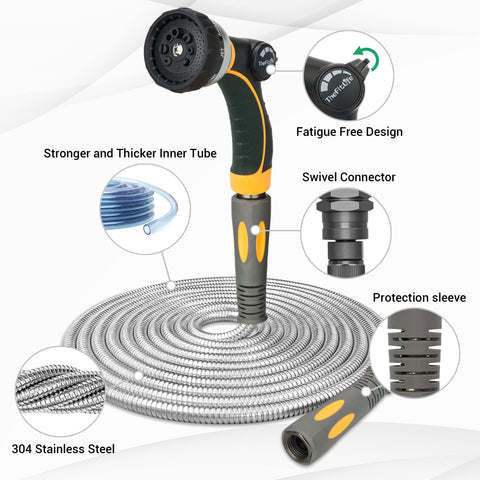 TheFitLife stainless steel hose connectors ensure leak-free connections.