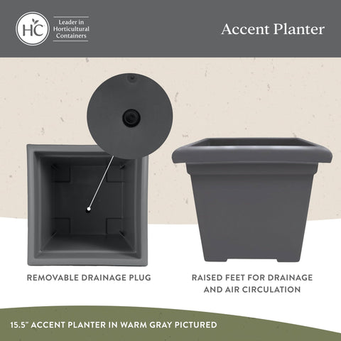 Raised feet on The HC Companies planter promote airflow and healthier roots.