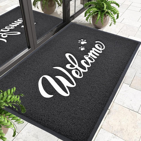 T.HENV Welcome Mat outdoor front door with all-season durability