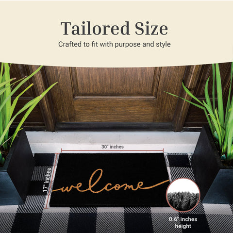 Theodore Magnus 17x30 mat beside a compact entry door