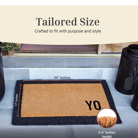 Theodore Magnus natural coir fibers trap dirt to keep floors cleaner