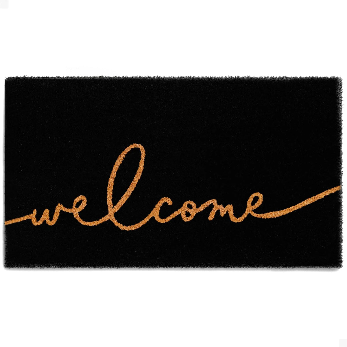 Theodore Magnus door mat with natural coir weave, dust-trap fibers near the doorway