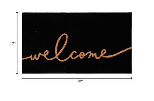 The Theodore Magnus door mat placed at a stylish front entry setup
