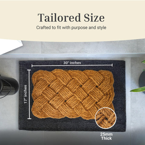 THEODORE MAGNUS door mat suits indoor and covered outdoor spaces beautifully.
