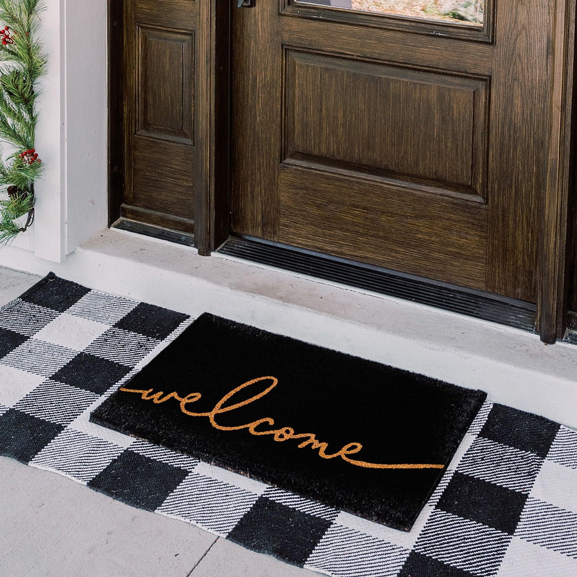 The Theodore Magnus mat showing non-slip backing on a floor