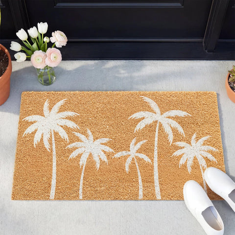 THEODORE MAGNUS door mat with non-slip backing stays in place on entry floors