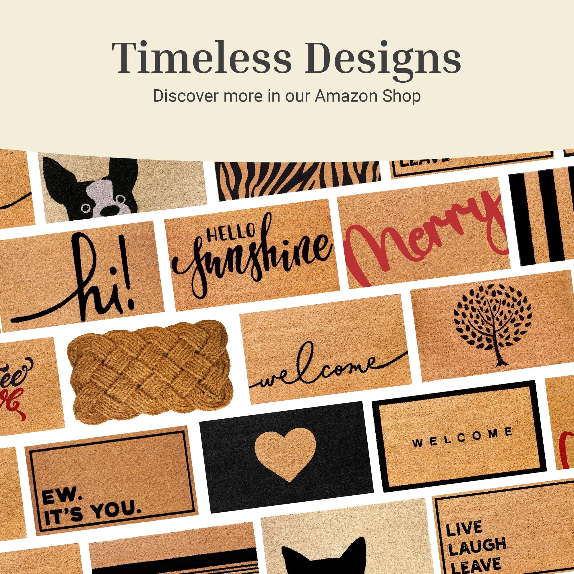 THEODORE MAGNUS door mat outdoor-indoor use fits porches and entryways alike.
