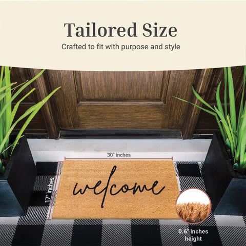 Theodore Magnus entryway mat 17x30 on doorstep