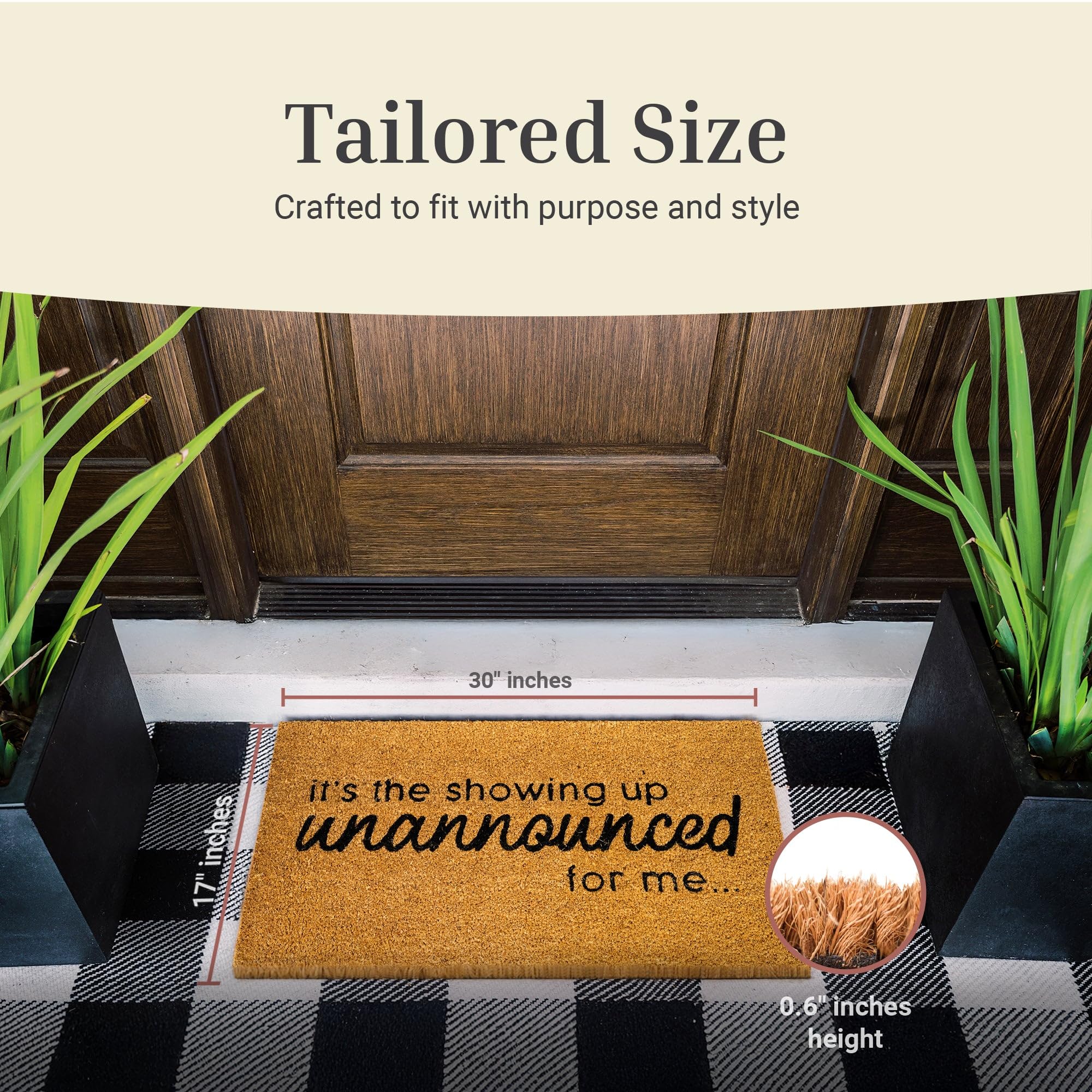 The Theodore Magnus welcome mat suited for outdoor and indoor use.