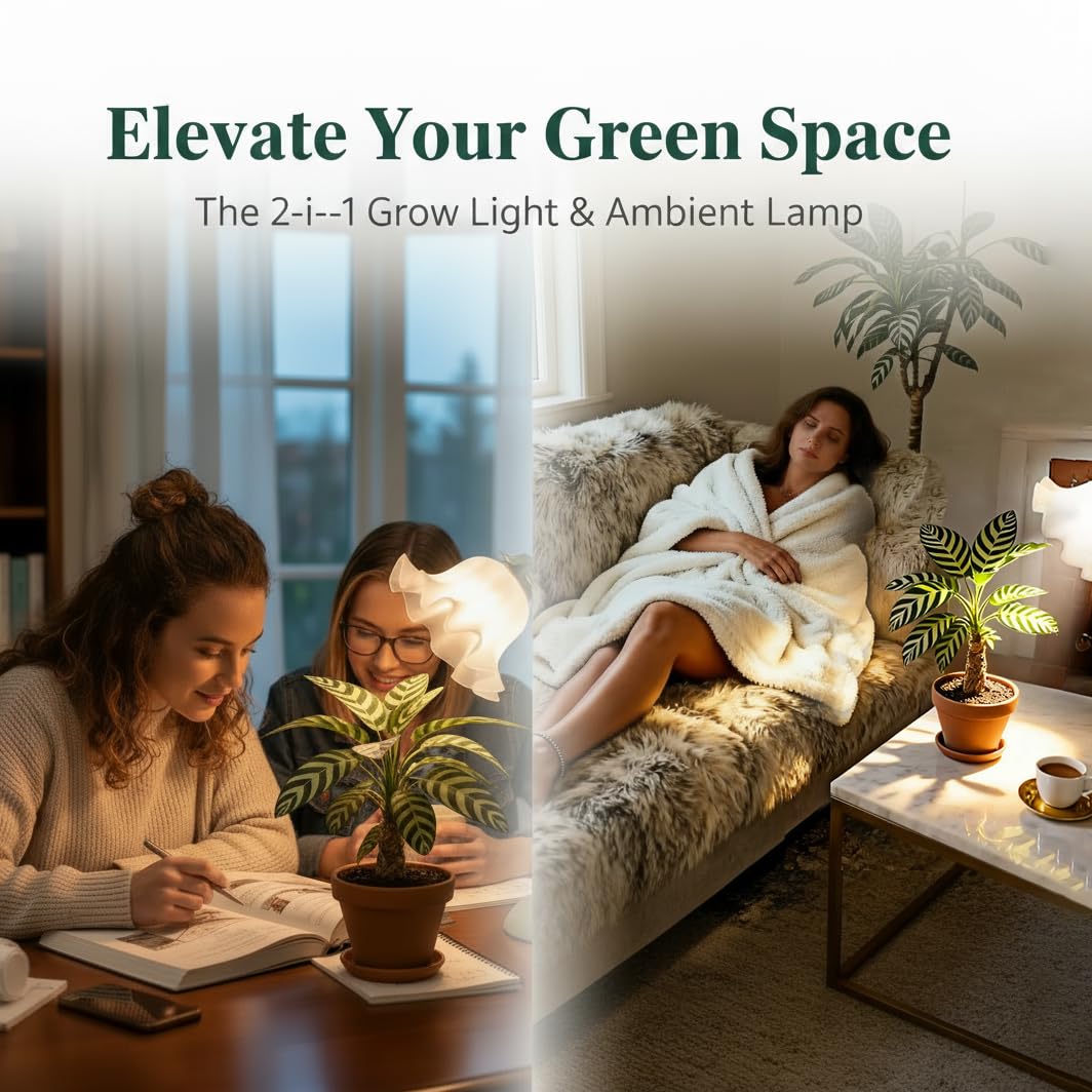 TheOneGrow adjustable grow light stem directs full-spectrum light to plants