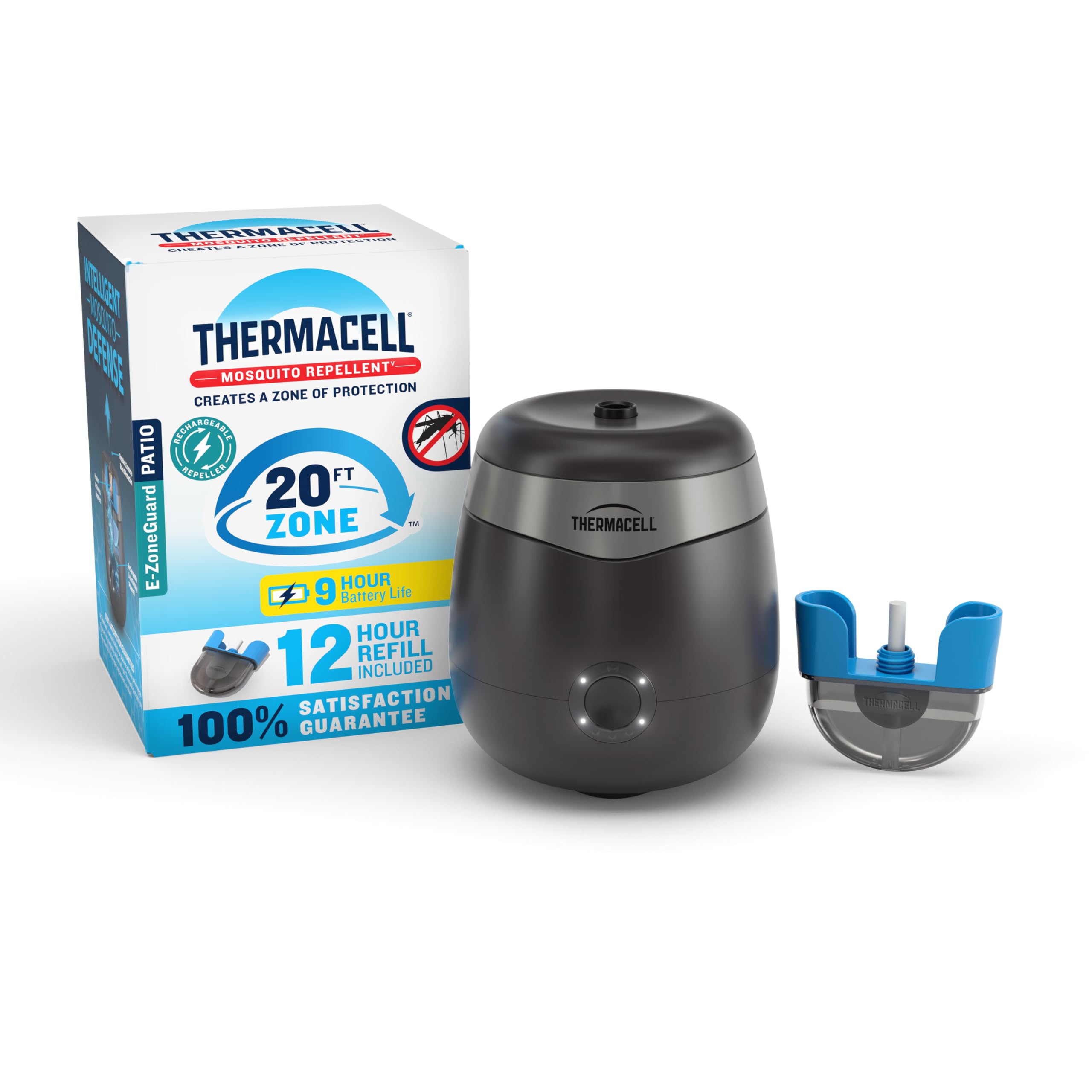 Thermacell E-Series repeller with 20ft zone for outdoor mosquito protection