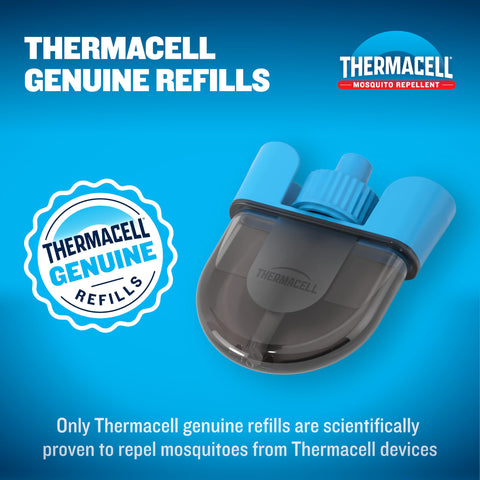 Thermacell E-ZoneGuard 3x40hr cartridges for extended protection.