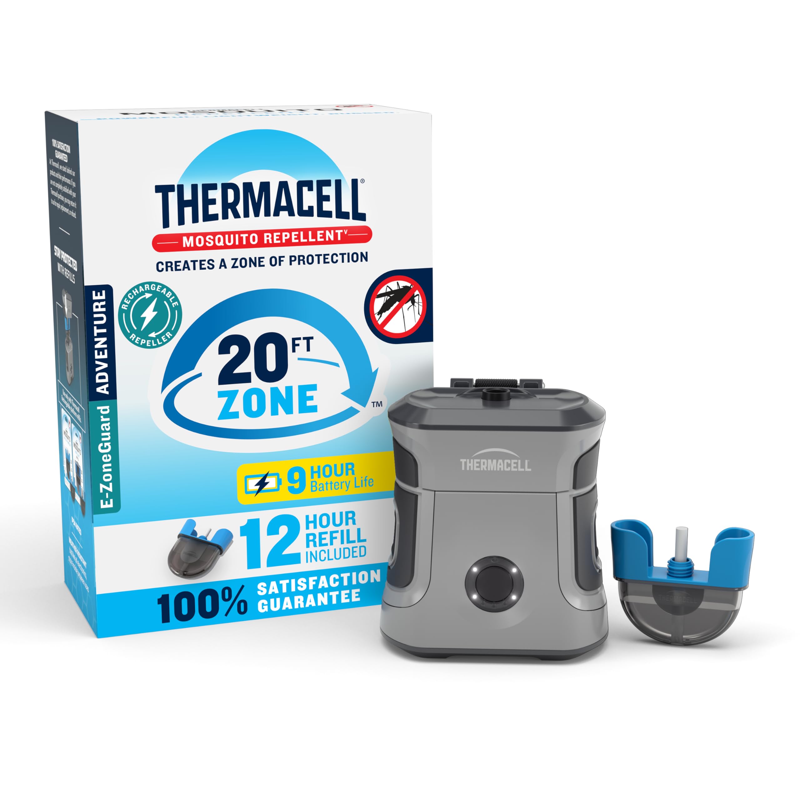 Thermacell EX90 front view showing compact outdoor mosquito protection design