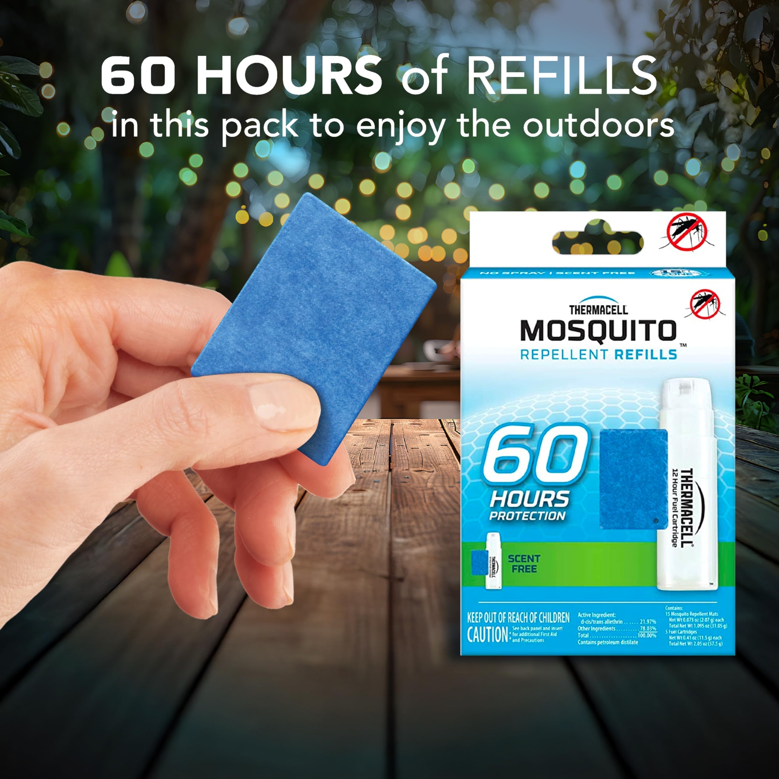 Thermacell fuel cartridges 5-pack enabling ready-to-use portable protection