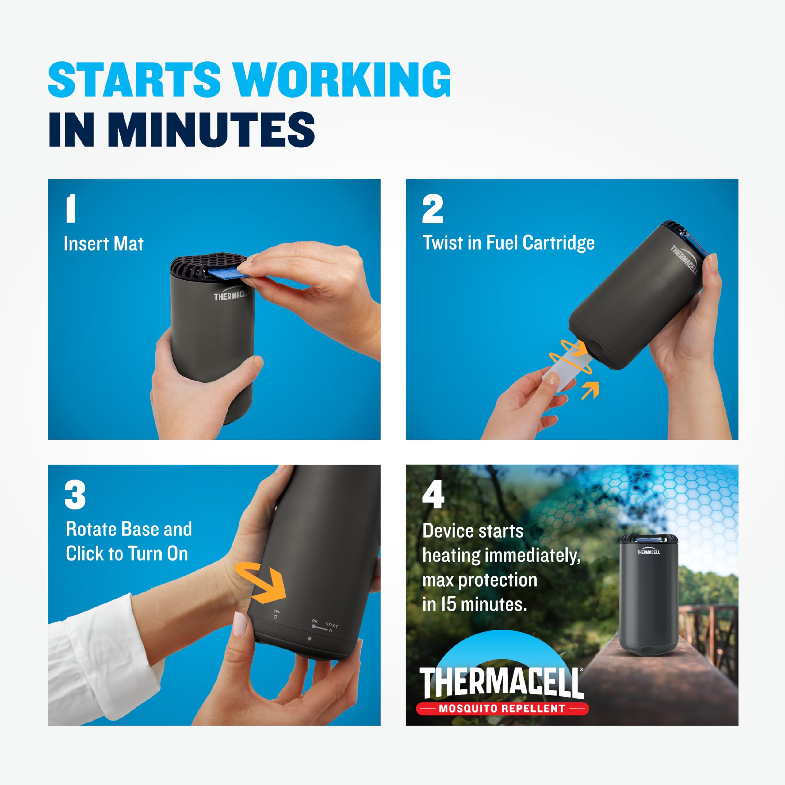 Thermacell unscented mats offer fragrance-free protection.