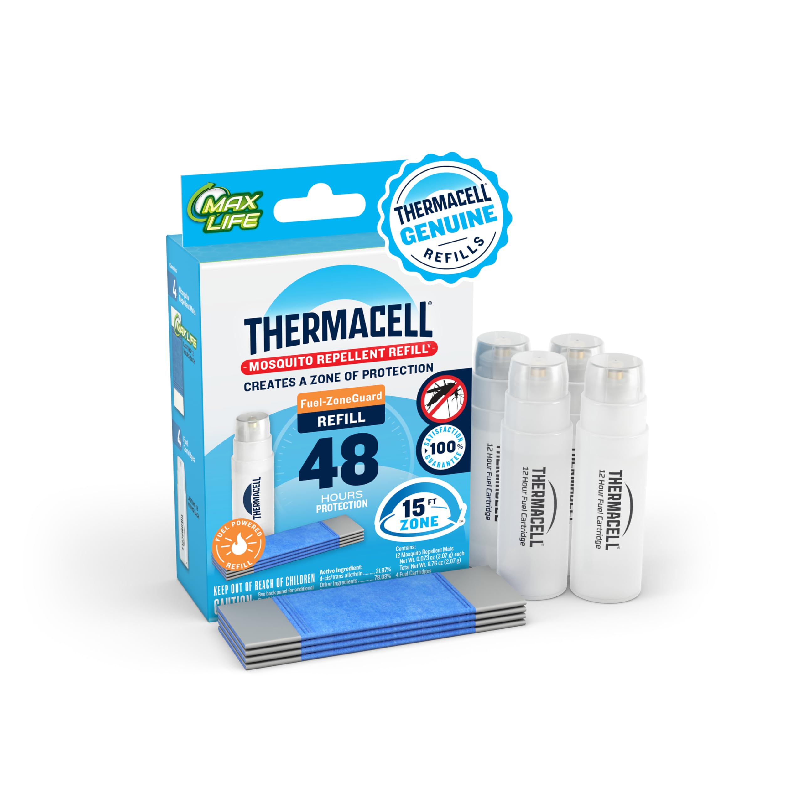 Thermacell Max Life mat delivers 12-hour protection for outdoor dining.