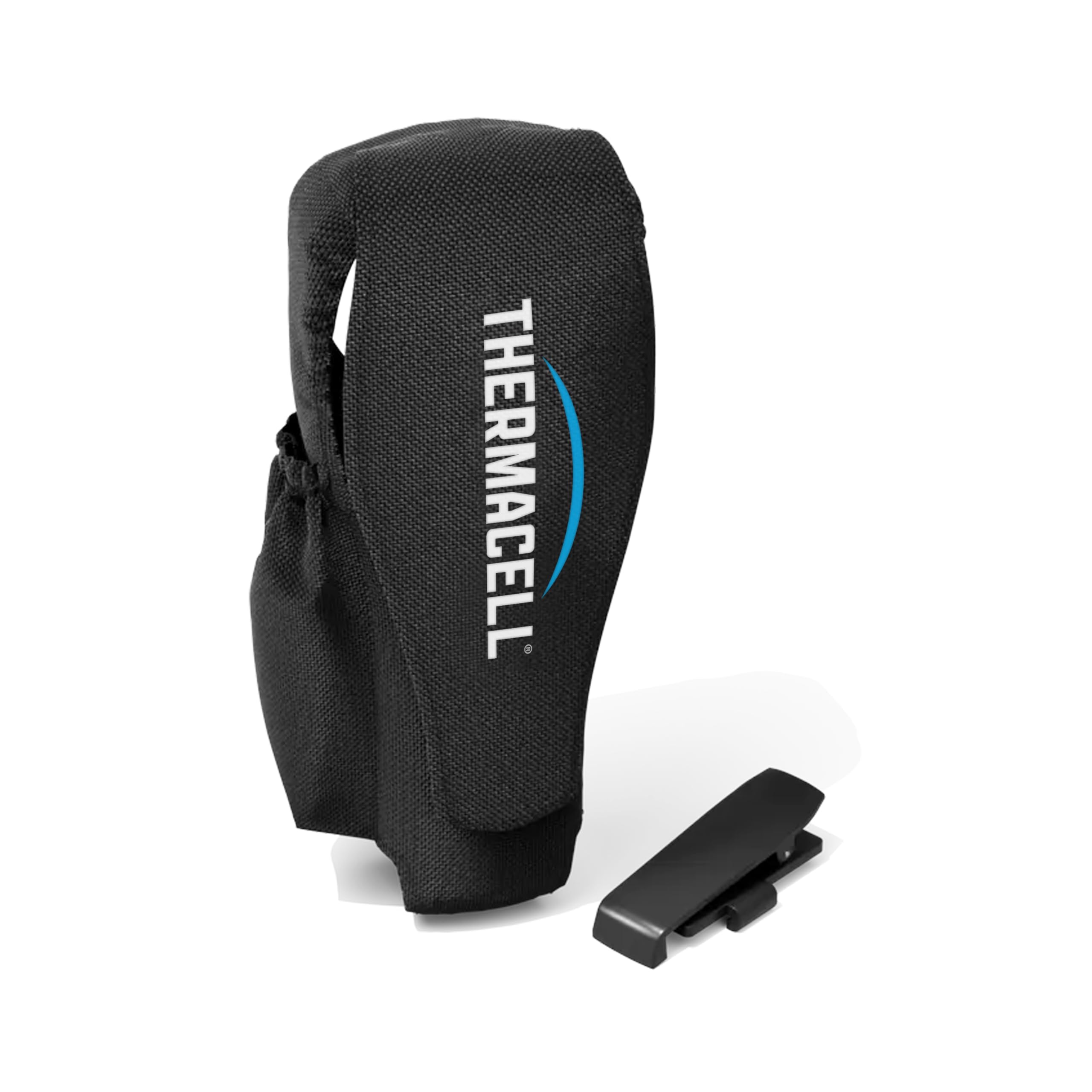 Thermacell Mosquito Holster with belt clip for hands‑free transport.